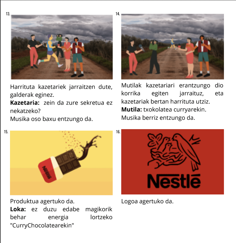 SORMENA: SPOT BATERAKO STORYBOARD